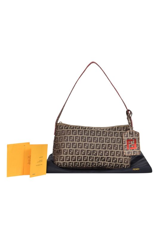Fendi Monogram Zucchino Shoulder Bag