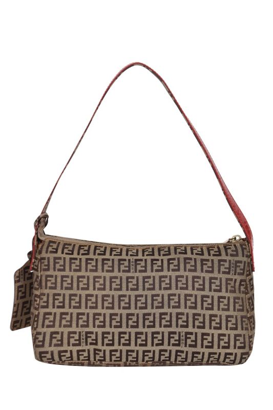 Fendi Monogram Zucchino Shoulder Bag