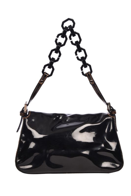FENDI PATENT LEATHER BAGUETTE BAG