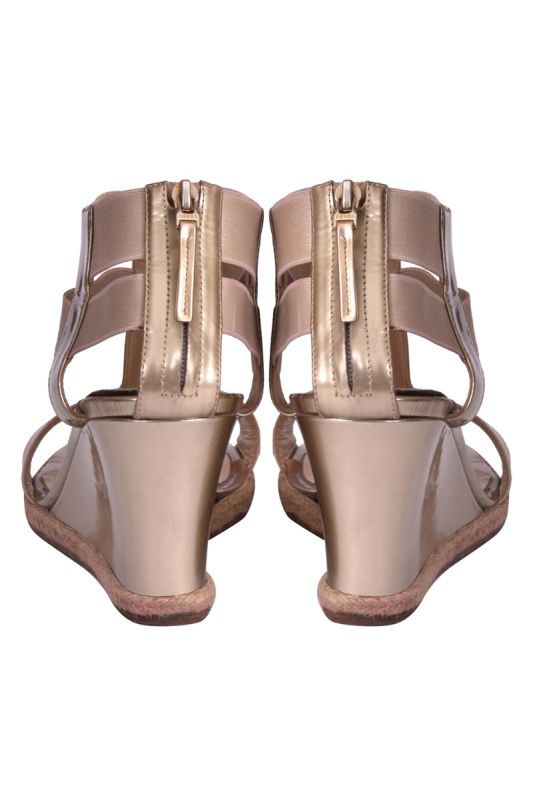 Fendi Patent Leather T – Strap Wedges