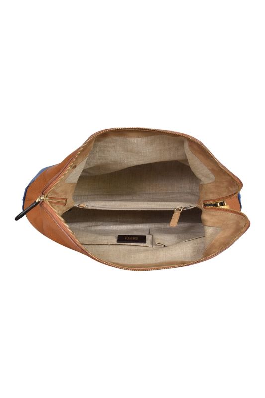 Fendi Seleria Colorblock Leather Tote Bag