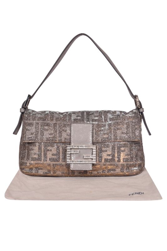 Fendi Shimmer Zucca Baguette