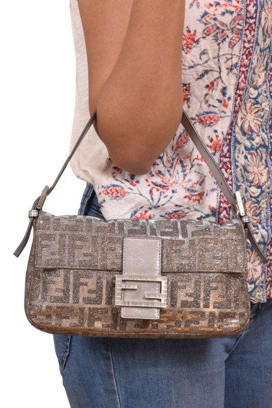 Fendi Shimmer Zucca Baguette