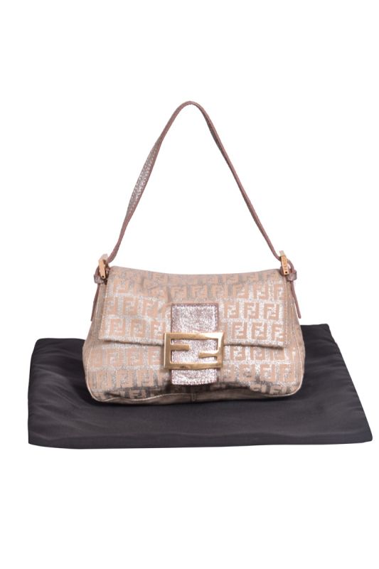 Fendi ShimmerZucca Mamma Baguette
