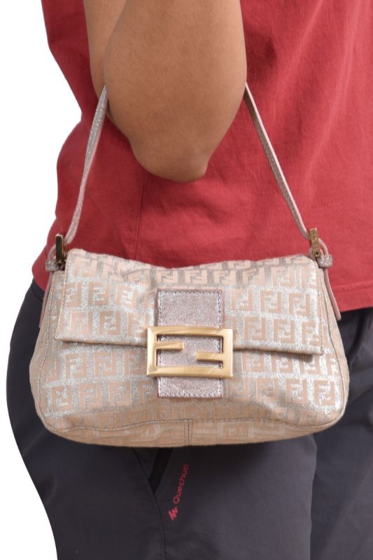 Fendi ShimmerZucca Mamma Baguette