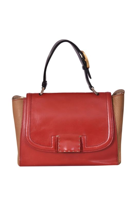 Fendi Silvana Red Leather Bag