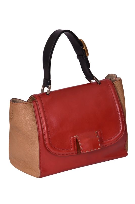 Fendi Silvana Red Leather Bag