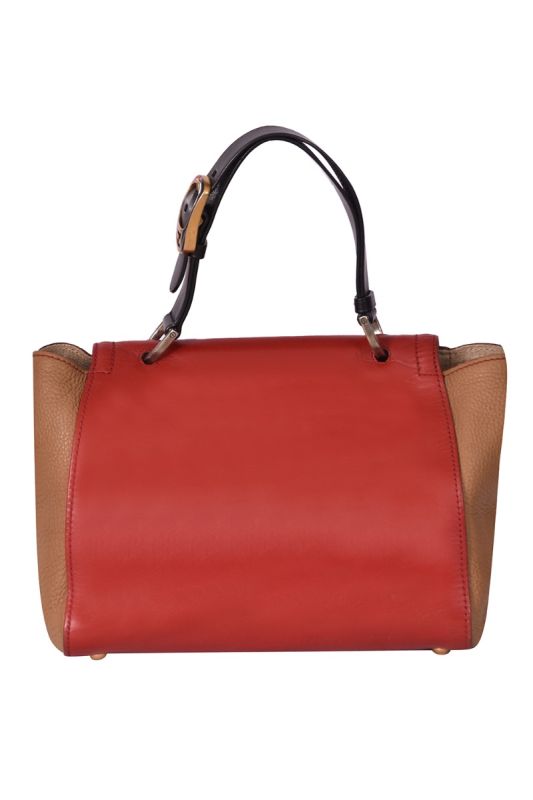 Fendi Silvana Red Leather Bag