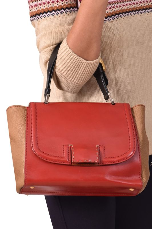Fendi Silvana Red Leather Bag