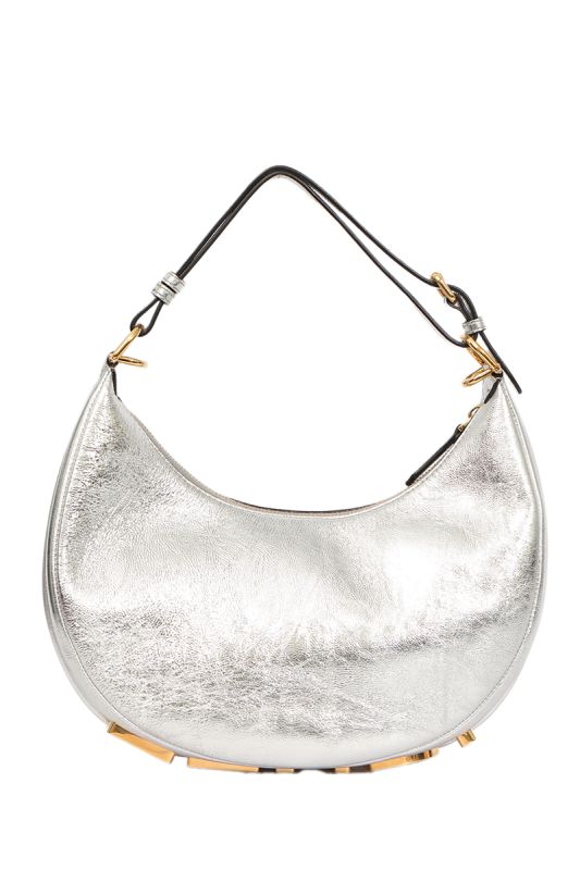 Fendi Silver Fendigraphy Hobo Medium Shoulder Bag