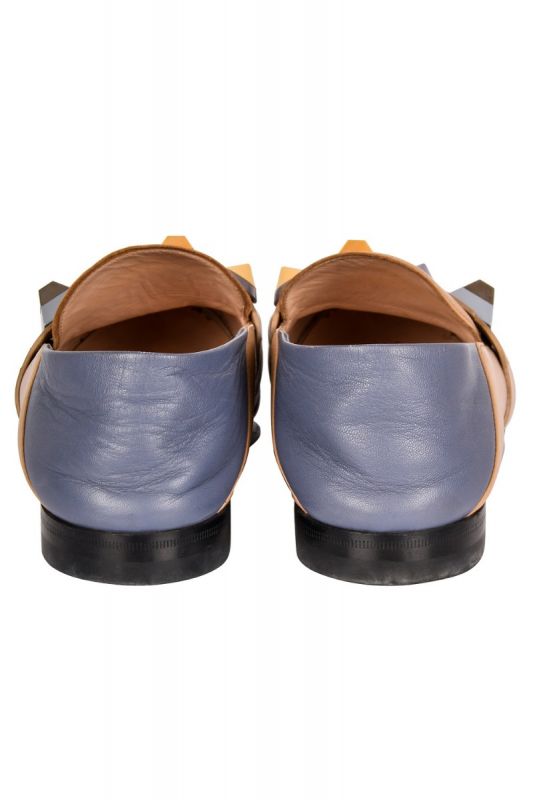 FENDI STUDS EMBELLISHED LOAFERS
