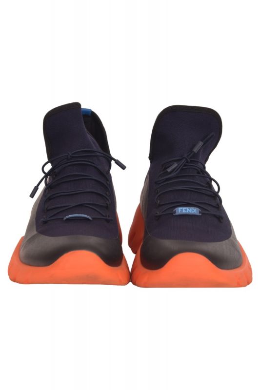 Fendi Technical Knit High Top Sneakers