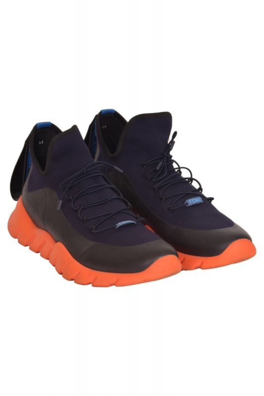 Fendi Technical Knit High Top Sneakers