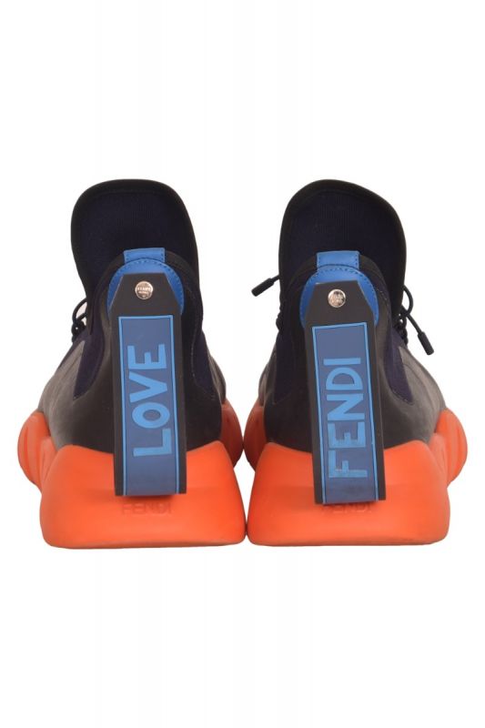 Fendi Technical Knit High Top Sneakers