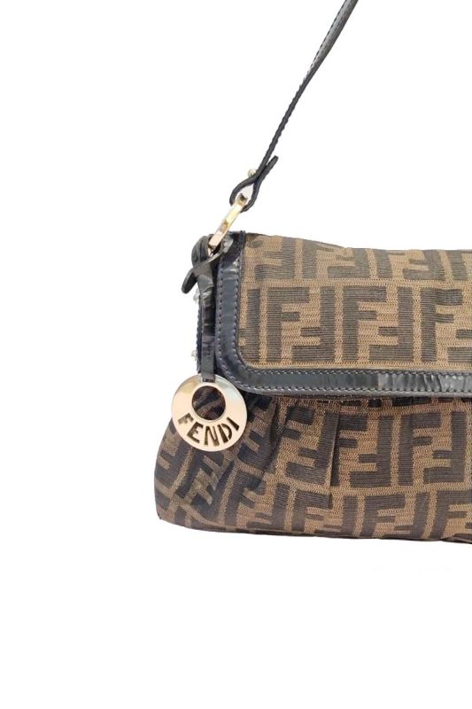 FENDI TOBACCO ZUCCA CHEF SHOULDER BAG