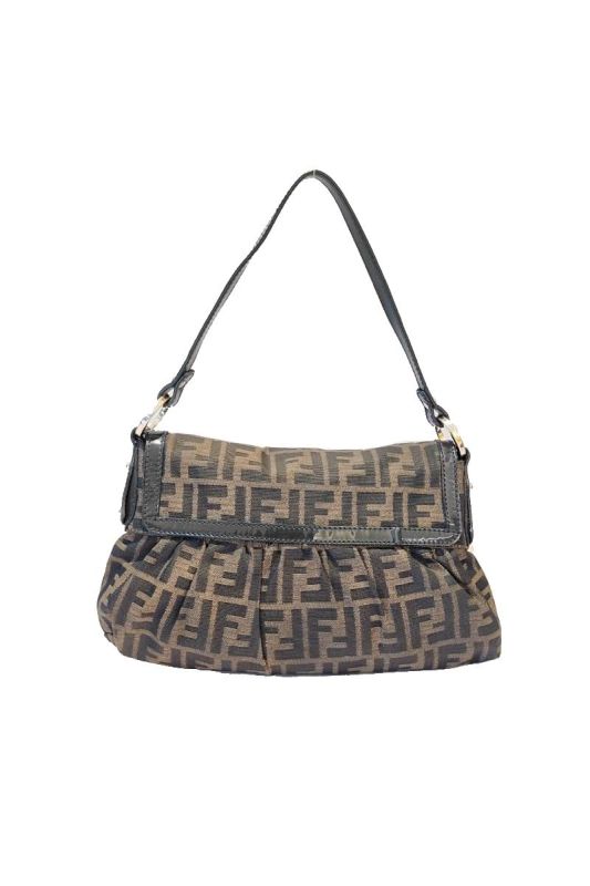 FENDI TOBACCO ZUCCA CHEF SHOULDER BAG