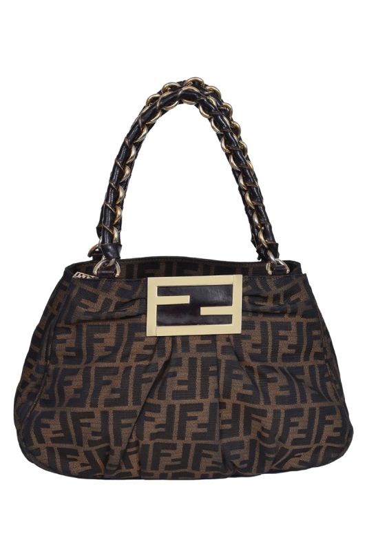 Fendi Tobacco Zucca Mia Shoulder Bag 