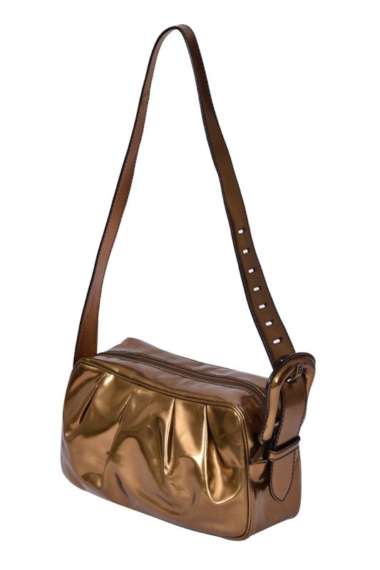 Fendi Vintage Metallic Leather Shoulder Bag