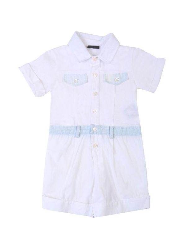 FENDI WHITE AND BABY BLUE PLAYSUIT