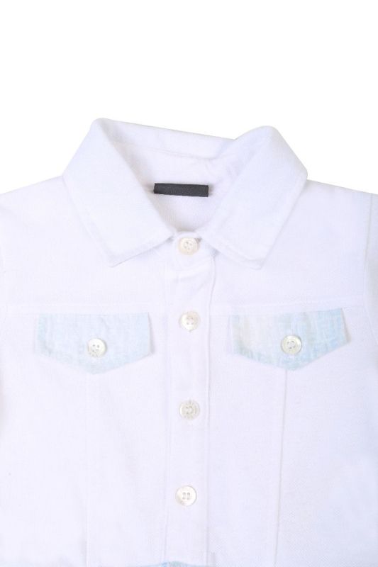 FENDI WHITE AND BABY BLUE PLAYSUIT