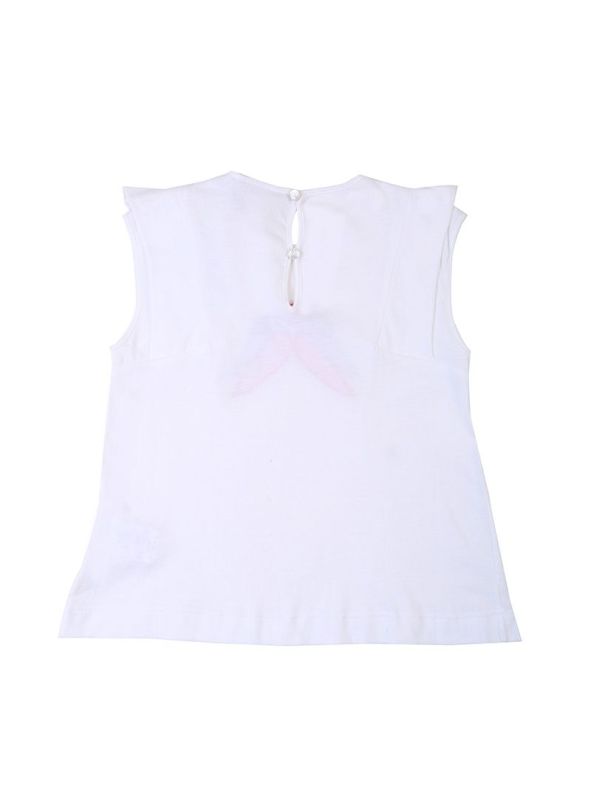FENDI WHITE FF BIRDS SEQUINS TOP