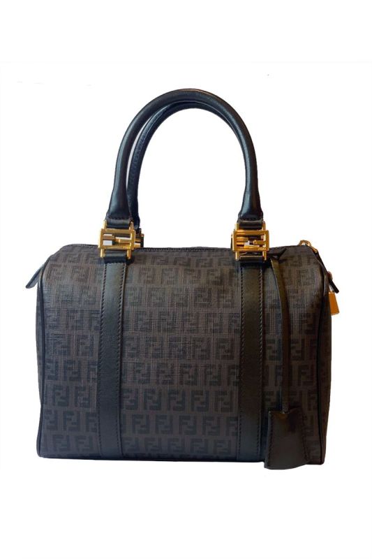 FENDI ZUCCA BROWN BOWLING BAG