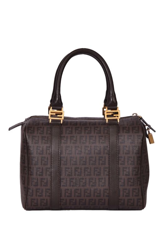 Fendi Zucca Brown Bowling Bag RT130-10