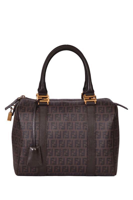 Fendi Zucca Brown Bowling Bag RT130-10