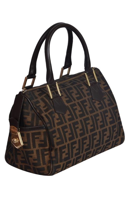 Fendi Zucca Chef Canvas Boston Bag