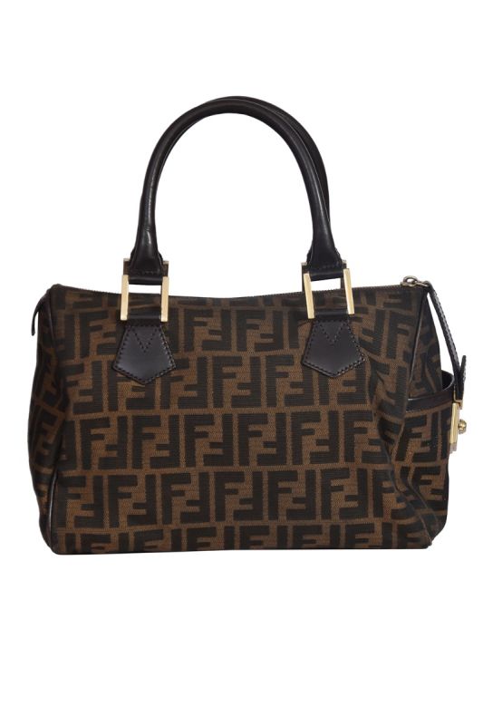 Fendi Zucca Chef Canvas Boston Bag