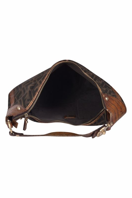 Fendi Zucca Crocodile Chef Hobo Bag