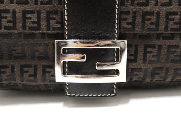 FENDI ZUCCA FF CANVAS MAMA BAGUETTE BAG