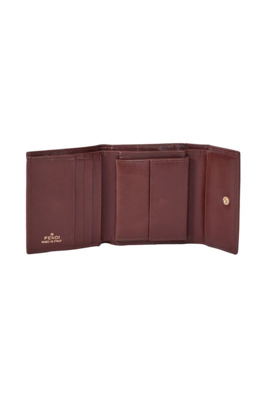 Fendi Zucca FF Logo Trifold Wallet