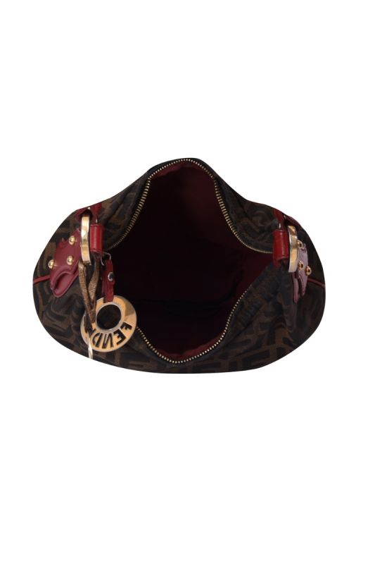 Fendi Zucca Tobacco Canvas Hobo Bag