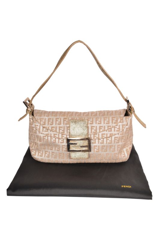 FENDI ZUCCHINO DOUBLE FLAP BAG