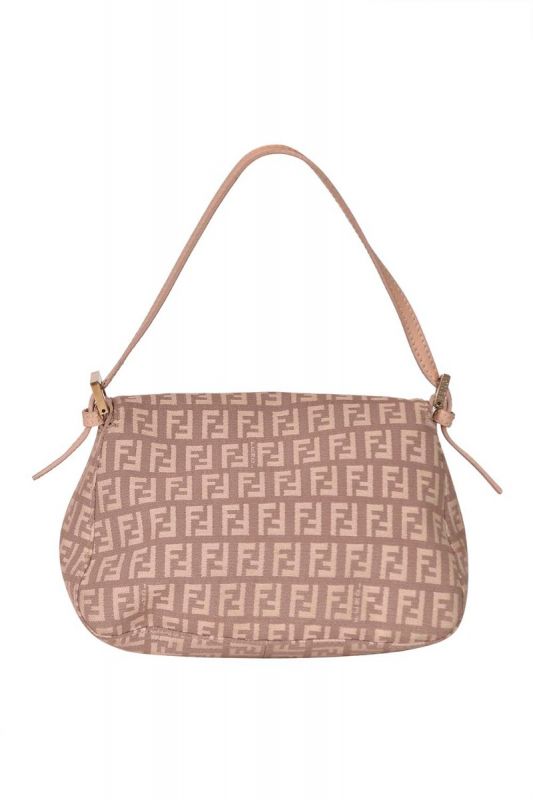 Fendi Zucchino Mamma Forever Canvas Baguette