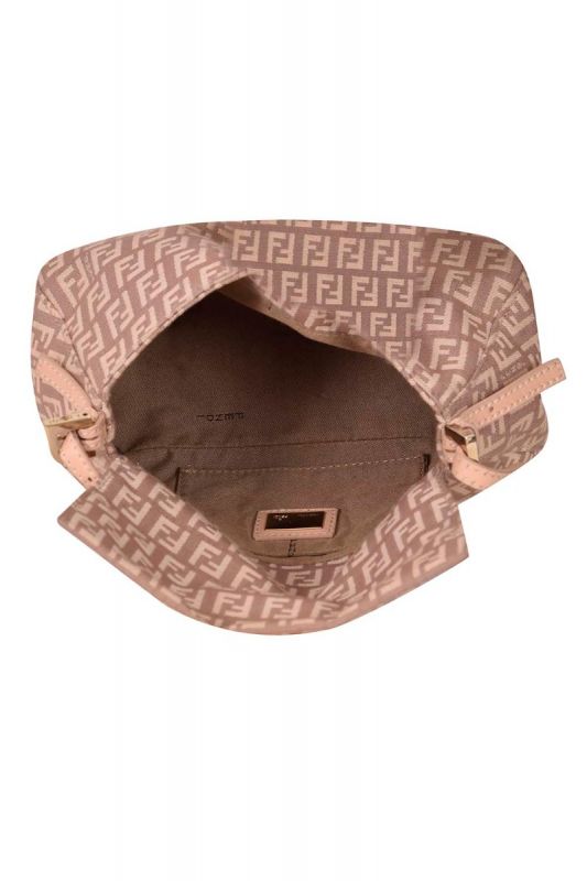Fendi Zucchino Mamma Forever Canvas Baguette