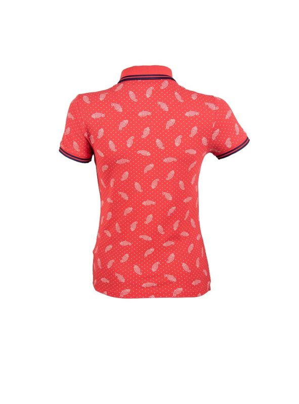 FRED PERRY RED PRINTED T-SHIRT