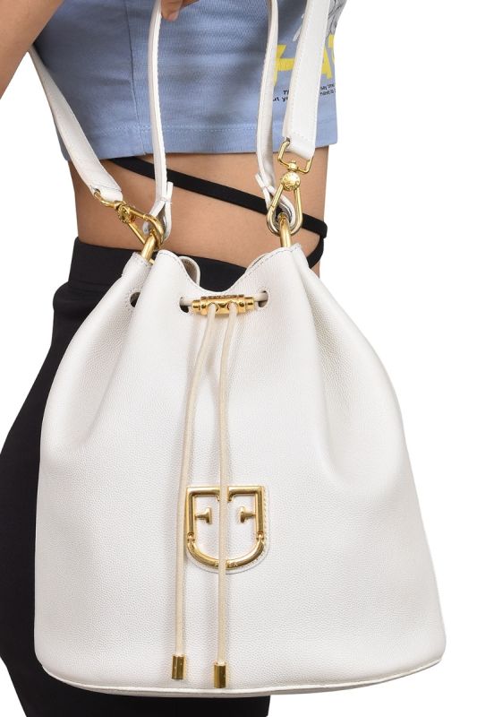 Furla White Bucket Handbag