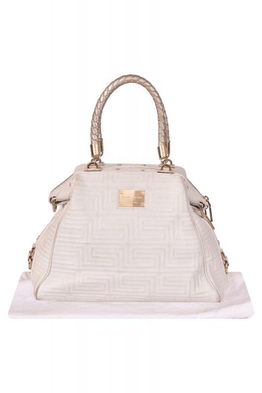 Gianni Versace Barocco Embroidered Satchel Bag
