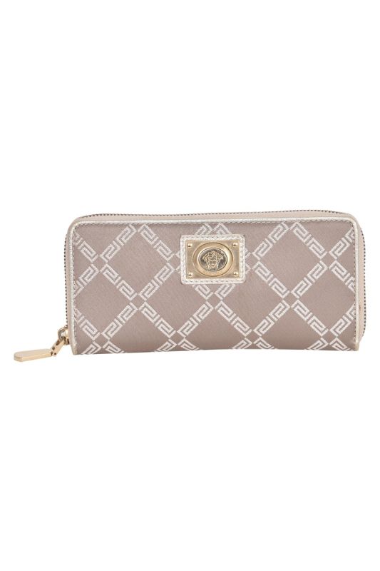 Gianni Versace Logo Beige Wallet