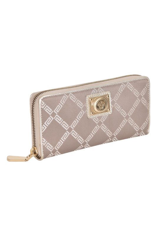 Gianni Versace Logo Beige Wallet