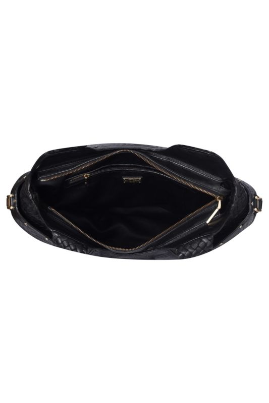 Gianni Versace Logo Embossed Hobo Bag