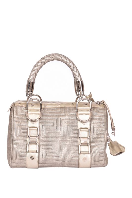 Gianni Versace Metallic Snap Out Of It Boston Bag