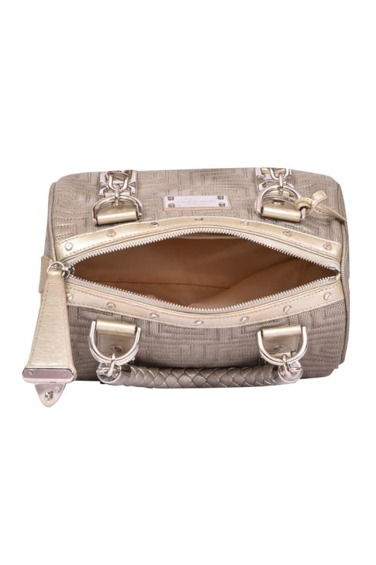 Gianni Versace Metallic Snap Out Of It Boston Bag