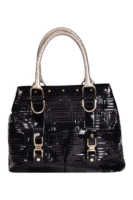 Gianni Versace Patent Leather Tote Bag