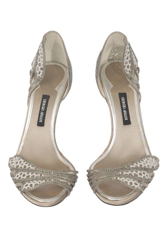 Giorgio Armani Crystal EU 39 Embellished Sandals