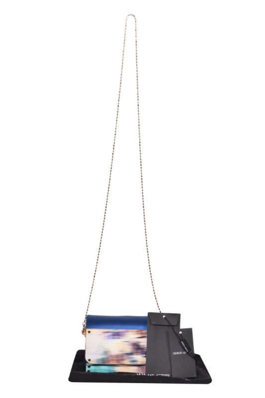 Giorgio Armani Velvet Effect Satin Clutch Bag