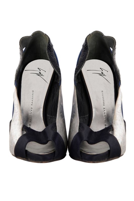 GIUSEPPE ZANOTTI COLORBLOCKLEATHER PEEPTOES