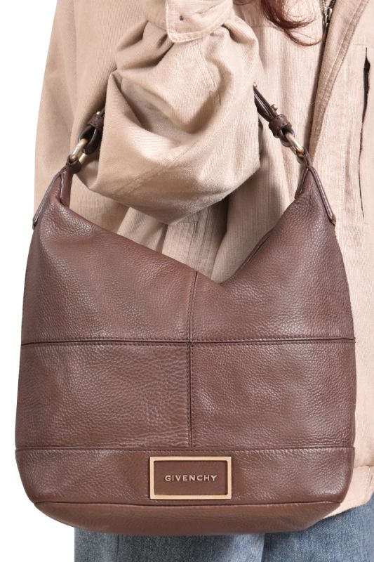 Givenchy Vintage Brown Leather Shoulder Bag